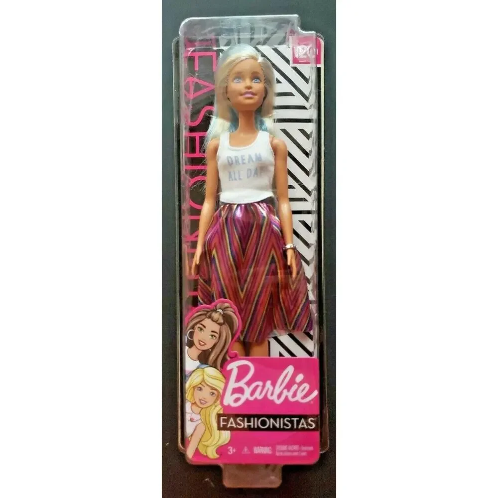 Mattel Barbie Doll Fashionista 120 (2018) New Dream All‎ Day Caucasian New BD9